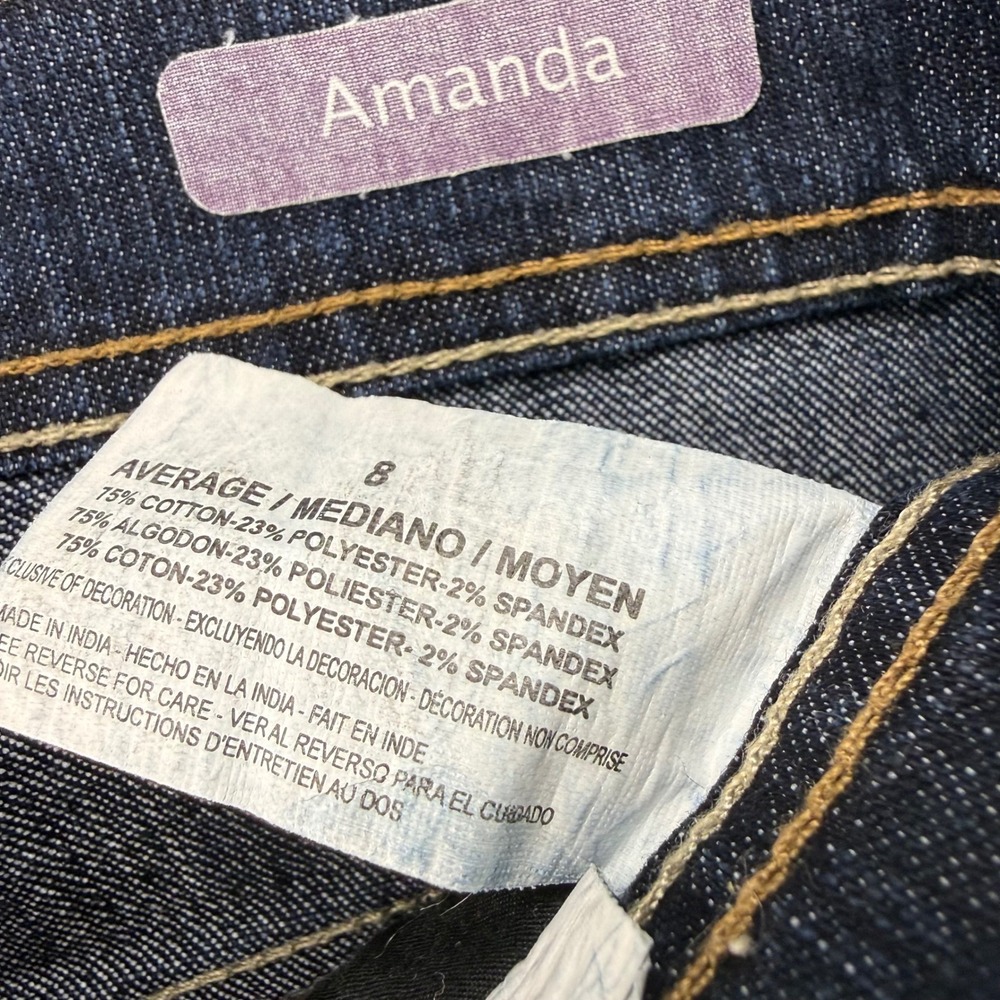 Gloria Vanderbilt Amanda High Rise Tapered Jeans Dark Wash Vintage Size 8 R30/30 - Picture 10 of 14